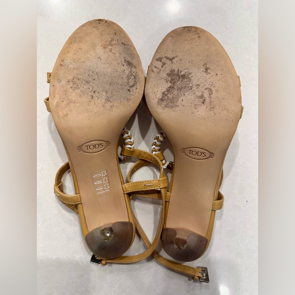 Tod's Beige leather sandals Sz 39 - Picture 7 of 7